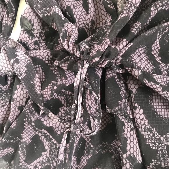 Rebecca Taylor Snake Skin Print Top Blouse - Picture 5 of 13